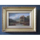 Lowlands Fly Fishing, oil on canvas, 19th cnetury English School, framed, 52 x 36cm
