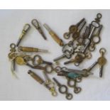 A Selection of Old Fob Watch Keys