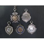 Five Silver Fobs. 44g
