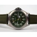 A CITIZEN Automatic Military Syle Wristwatch, caseback no. 411039, 40mm case. Running