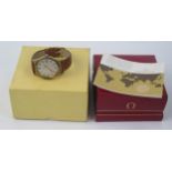 A Gent's OMEGA Automatic Gold Plated Wristwatch, 36.5mm case, boxed with guarantee, metal ref: BL