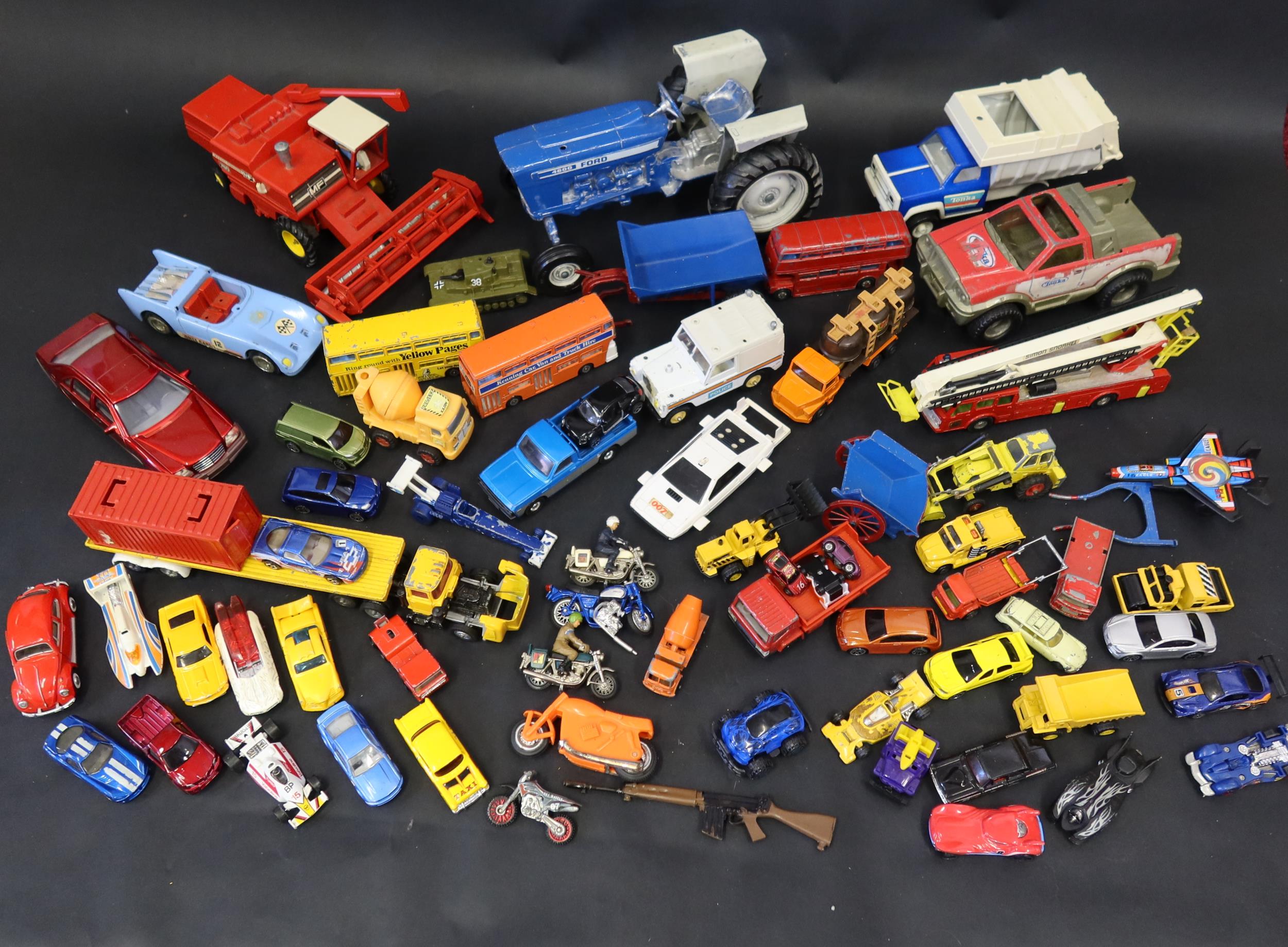 A Collection of Playworn Britains, Dinky, Corgi, Tri-ang, Hot Wheels etc.