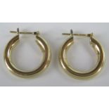 A Pair of 9ct Gold Hoop Earrings, 23mm diam., 4.7g