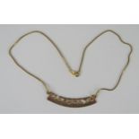 A 18ct Gold 'ELIZABETH' Name Necklace, name 57.5mm wide, 7.5g
