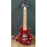 A Westfield Mini Les Paul Style Electric Guitar with gig bag