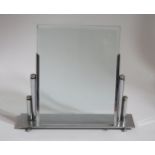 A Deco Chrome Plated Swivel Photo Stand, 8.5 x 6.75"
