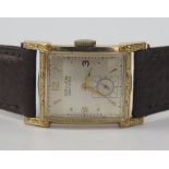 A GRUEN VERI-THIN Gold Plated Wristwatch with 17 jewel mechanical movement no. 166783, 26 x 22mm