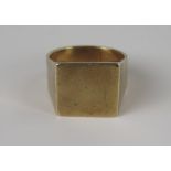 A Gent's 9ct Gold Signed Ring, not engraved, oversize _ 24mm inner diameter, 33.4g