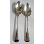 A George III Silver Serving Spoon (London 1793, John Lian, 21.5cm, 56g) and another (London 1791