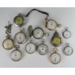 Three Gold Plated Pocket Watches and nine others