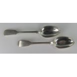 A Pair of Victorian Silver Serving Spoons, London 1855, Chawner & Co., 22.5cm, 150g