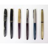 A Collection of Fountain Pens including PARKER, BURNHAM, etc.