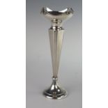 A George V Loaded Silver Vase, Birmingham 1911, 22.5cm. A/F