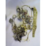 A Large Selection of Costume Jewellery including silver and gold plate
