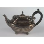 An Edward VII Silver Bachelor's Teapot, Sheffield 1814, James Dixon & Sons Ltd. 20cm long, 290g