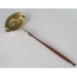 A 19th Century Silver and Gilt Lined Toddy Ladle, stamped 13, 34cm long