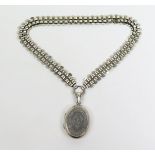 A Victorian Silver Locket (c. 55mm drop), 39.5g