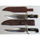 Two J.E. Middleton & Sons Bowie Knives (longest blade 28cm)