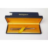 A Cased WATERMAN Ideal Silver and Gilt Ball Point Pen Case