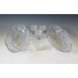 A Pair of Fine Cut Crystal Oval Dishes (31.5x15.5cm), etc.