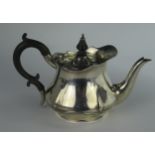 An Edward VII Silver Bachelor's Tea Pot, Sheffield 1909, Levesley Brothers, 21cm long, 375g