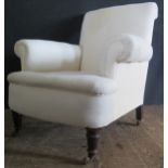 A Victorian Upholstered Armchair for covering