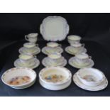 A Crown Staffordshire Part Tea Set for Six (pattern 715035), Royal Doulton 'Bunnykins', etc.