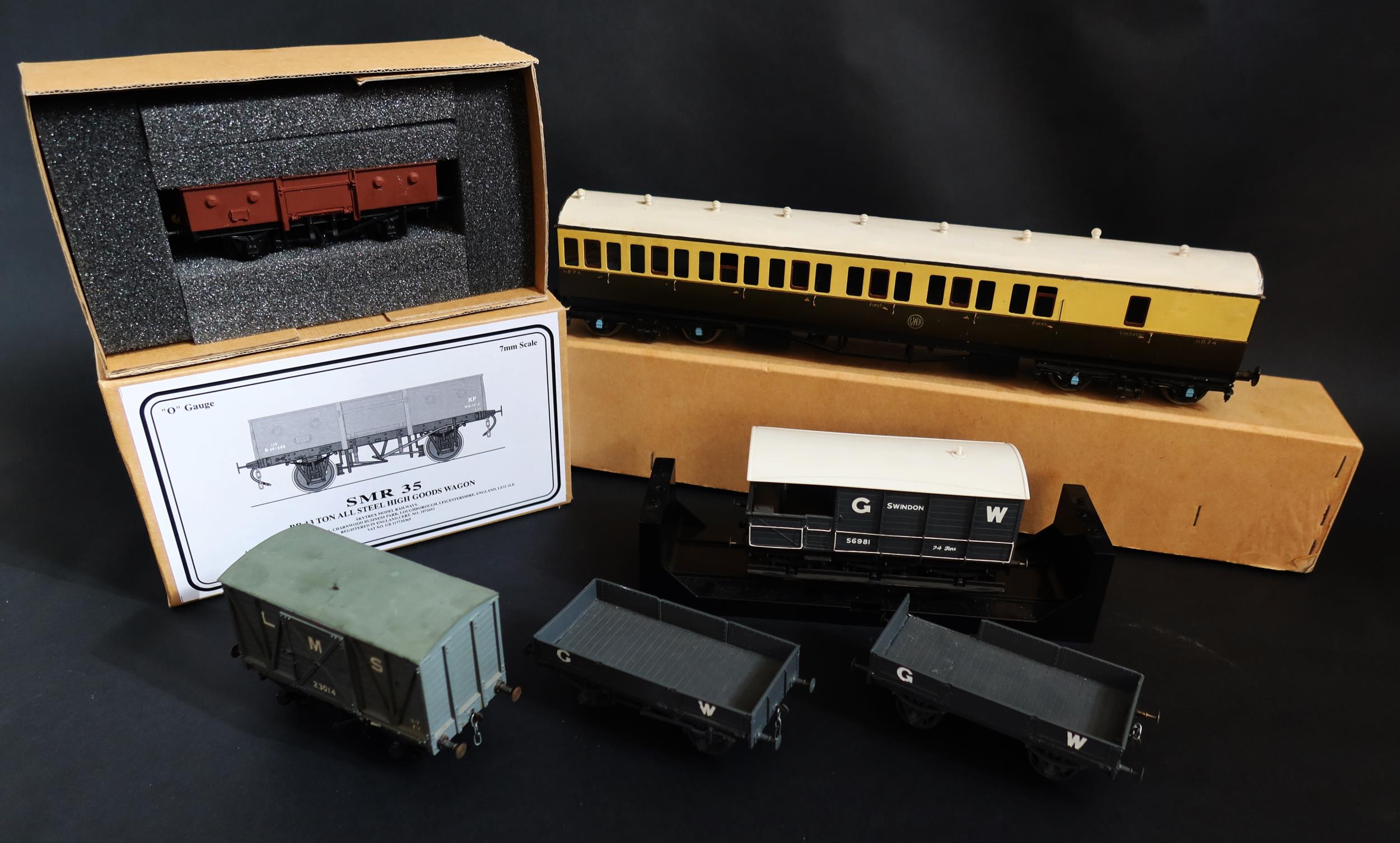 A Collection O Gauge Rolling Stock Including Peco, SMR, Slater's Plastikard, Webster and Older Metal