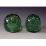 Two Victorian Glass Dumps, tallest 9cm