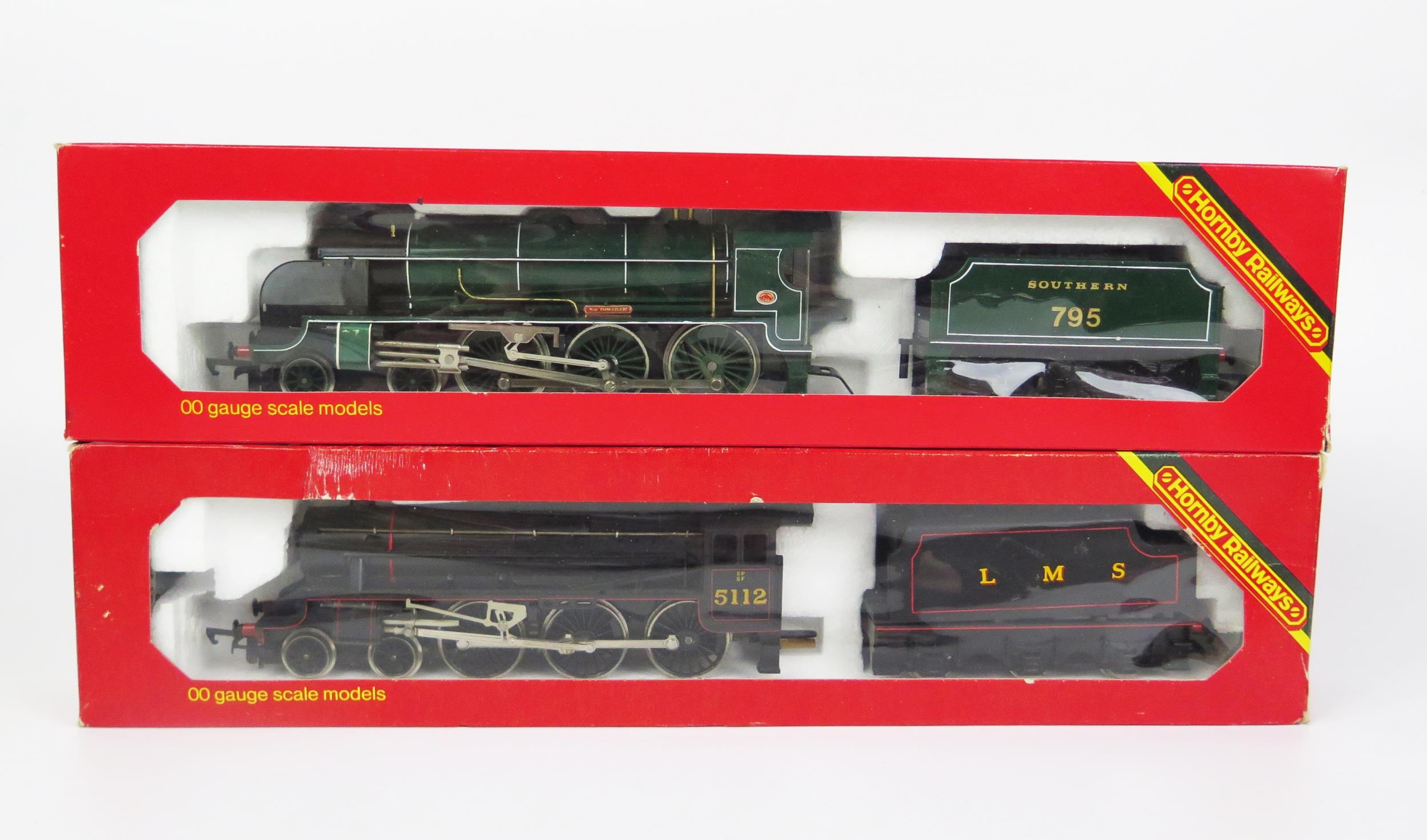 A Hornby OO Gauge R. 061 4-6-0 Black Five Loco and Tender LMS Black 5112, and R. 154 4-6-0 Class N15