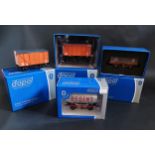 Four Dapol O Gauge Rolling Stock Boxed (one box missing packing pieces and one van missing a