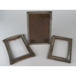 Silver Easel Back Photograph Frame with engine turned decoration, 7x4.5" aperture, Birmingham 1926