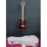 Excelsior LA10-24 Concert Ukulele - ebony, gloss finish, abalone decoration, slotted headstock, arch