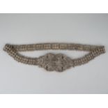 A 19th Century 27" Pressed White Metal Belt