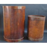 Two 'Barrel' Containers, tallest 61cm