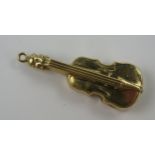 Hallmarked 9ct Gold Violin or Cello, 1.9g