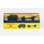 A Dinky Toys 697 25-Pounder Field Gun Unit Set in first issue yellow lid box. Excellent in excellent