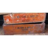 Pair of F. Milford & Sons Ltd. Wooden Crates