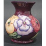 Moorcroft 3.75" Pansies Vase