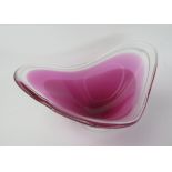 Signed Swedish Studio Glass Bowl, 38cm longest dimension