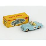 A Dinky Toys 107 Sunbeam Alpine Sports in pale blue with cream interior and hubs, RN '26' and