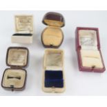 Five Vintage Ring Boxes including Bakelite