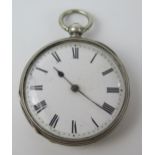 Silver Cased Fob Watch for spares or repairs