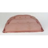 Art Deco Pink Glass Wall Light Shade, 34.5cm