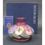 Moorcroft 4.25" Pansy Vase