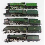 5 Hornby OO Gauge 4-6-2 and 4-6-0 Locomotives and Tenders including Mallard, "Everton", "