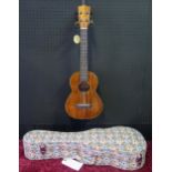 Excelsior DDS-27 Tenor Ukulele - koa, gloss finish, abalone sound hole decoration, elaborate