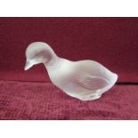Baccarat Glass Duck, 13cm long
