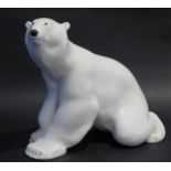 USSR Lomonosov Porcelain Polar Bear, 26cm