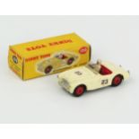 A Dinky Toys 109 Austin-Healey '100' Sport in Cream with red interior and hubs, RN '23' and white